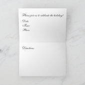 Ivy, hulst, dennen en bessen vakantie uitnodiging (Binnen)