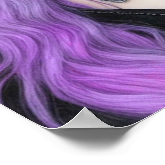 Ivy in Lavendel gekleurde potlood Fantasy Fine Art Poster (Hoek)