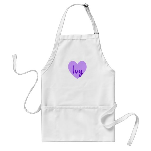 Ivy in Paars Standaard Schort (Voorkant)