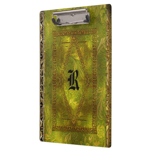 Ivy Jordshire Old Book Elegant Style Monogram Klembord (Links)