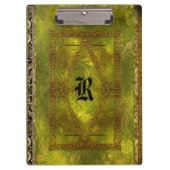 Ivy Jordshire Old Book Elegant Style Monogram Klembord (Voorkant)