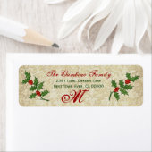  Ivy Kerst Holly Monogram Etiket (Insitu)