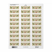  Ivy Kerst Holly Monogram Etiket (Full Sheet)