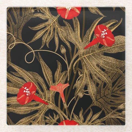 Ivy Klimmen Plant: Golden . Glazen Onderzetter (Voorkant)