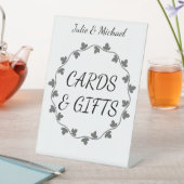 Ivy Krans Witte Huwelijkskaarten en Giften Reclamebord Met Voetstuk (Insitu)