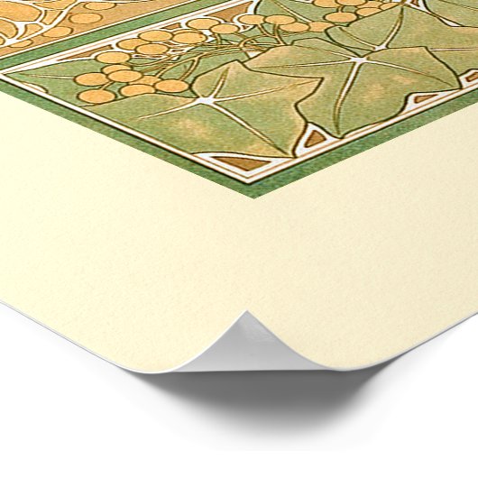 Ivy Laurel Mode Portrets Alphonse Mucha Poster (Hoek)