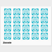 Ivy leaf in cirkel vierkante sticker (Vel)