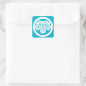 Ivy leaf in cirkel vierkante sticker (Tas)