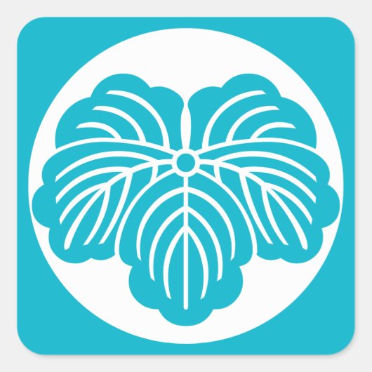 Ivy leaf in rijstcake vierkante sticker (Voorkant)
