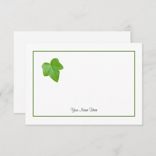Ivy Leaf Notitiekaartje (Voorkant / Achterkant)