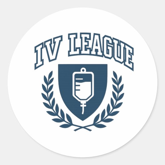 Ivy League-sticker Ronde Sticker (Voorkant)