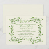 Ivy Lijst Bridal Shower Kaart (Voorkant / Achterkant)