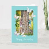 Ivy Lijst met Butterflies Photo Moederdagkaart Kaart (Voorkant)