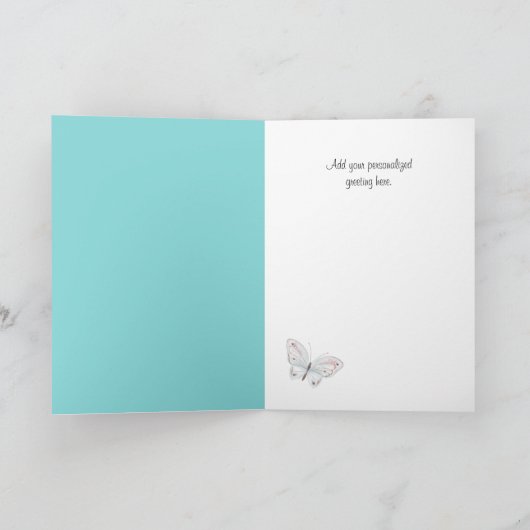 Ivy Lijst met Butterflies Photo Moederdagkaart Kaart (Binnen)