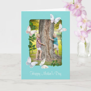 Ivy Lijst met Butterflies Photo Moederdagkaart Kaart