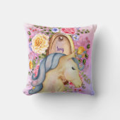IVY - Meisjes genaamd Unicorn Dreams gepersonalise Kussen (Voorkant)