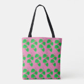 Ivy met rode bessen Patroon op roze Tote Bag (Achterkant)