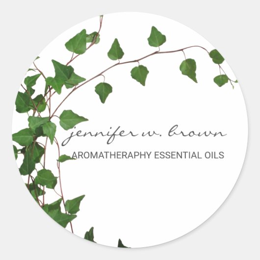 Ivy Minimaal Ronde Sticker (Voorkant)