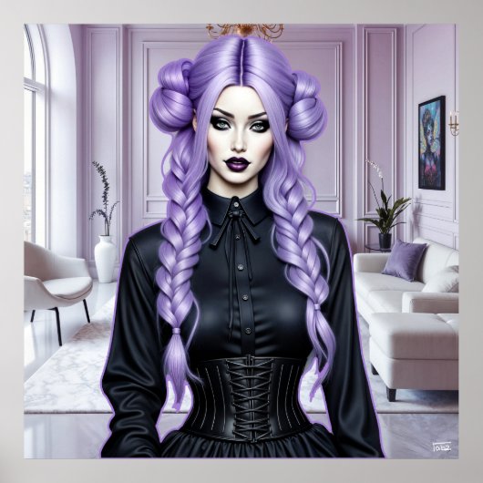 Ivy Modern Gothic Fantasy Pinup Poster (Voorkant)