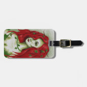 Ivy Nimf Roodharige Vrouw Pixie Fantasie Kunst Bagagelabel (Voorkant horizontaal)