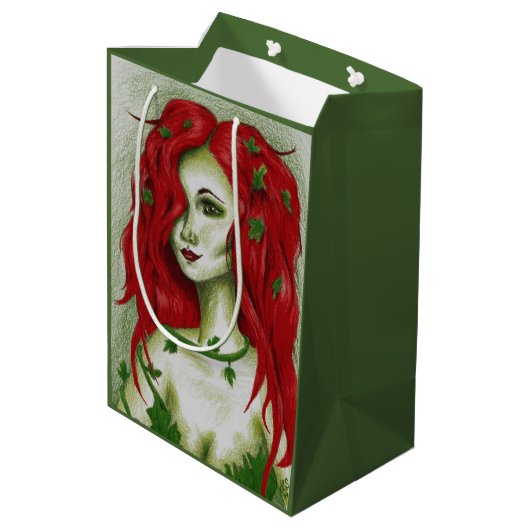 Ivy Nimf Roodharige Vrouw Pixie Fantasie Kunst Medium Cadeauzakje (Achterkant Gekanteld)