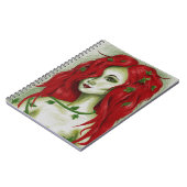 Ivy Nimf Roodharige Vrouw Pixie Fantasie Kunst Notitieboek (Linkerzijde)