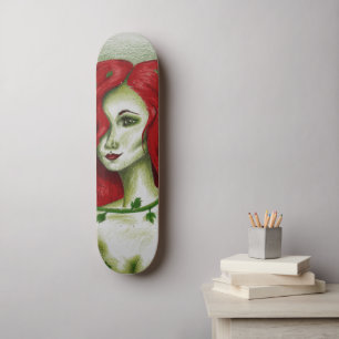 Ivy Nimf Schattig Roodharig Vrouwenportret Fantasy Persoonlijk Skateboard