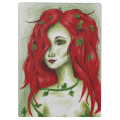 Ivy Nymph Redhead Fantasy Original Art Cliboard Klembord (Achterkant)