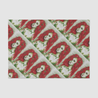 Ivy Nymph Redhead Woman Pixie Fantasy Art Tissuepapier