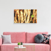 Ivy op eik canvas afdruk (Insitu (Woonkamer))