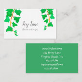 Ivy Plant Botanische Waterverf Groen Visitekaartje (Voorkant / Achterkant)