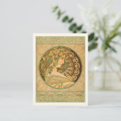 Ivy  Portrait Alphonse Mucha Briefkaart (Staand voorkant)