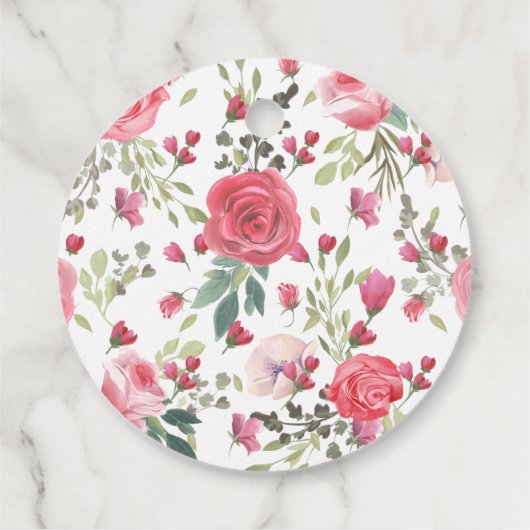 Ivy Roos Baby shower dank u Bedankjes Labels (Achterkant)