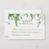 Ivy & Sage Bruiloft RSVP Kaartje (Voorkant)