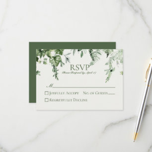 Ivy & Sage Bruiloft RSVP Kaartje