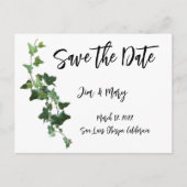 Ivy Save the Date Briefkaart Botanical Leaves (Voorkant)