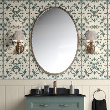  Ivy Scroll Green & Ivoor Frans Land