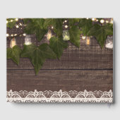 Ivy & String Lights Mason Jar Rustieke Bruiloft Gastenboek (Achterkant)