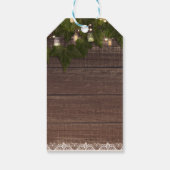 Ivy & String Lights Mason Jar Rustieke bruiloft gu Cadeaulabel (Achterkant)