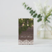 Ivy & String Lights Mason Jar Rustieke Elegante Ch Visitekaartje (Staand voorkant)