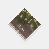 Ivy & String Lights Mason Jar Rustieke Ontvangst Servet (Hoek)
