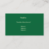 Ivy & Toadstool-verlichting Visitekaartje (Achterkant)