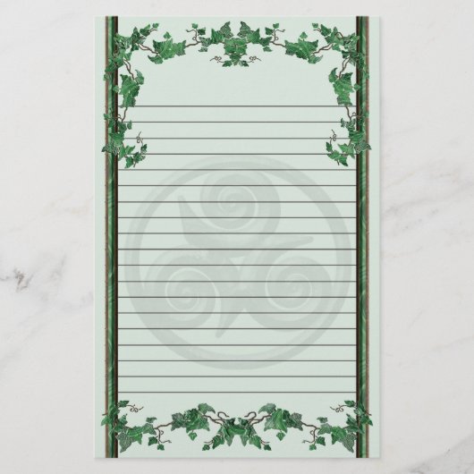Ivy Triskel Lined Briefpapier (Voorkant)