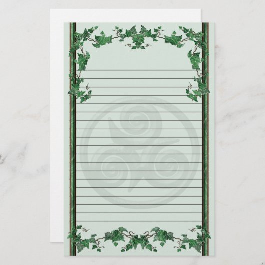 Ivy Triskel Lined Briefpapier (Voorkant / Achterkant)