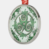 Ivy Triskel Metalen Ornament (Links)