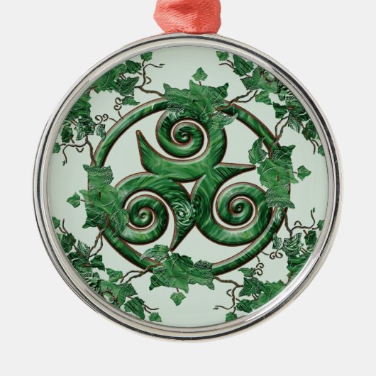 Ivy Triskel Metalen Ornament (Voorkant)