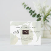 Ivy Ultrasound Photo Baby shower Invitation Uitnodiging Briefkaart (Staand voorkant)