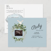 Ivy Ultrasound Photo Boy Baby shower Bunny Virtual Uitnodiging Briefkaart (Voorkant / Achterkant)