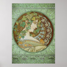 Ivy van Alphonse Mucha Art Nouveau