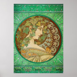 Ivy van Alphonse Mucha Art Nouveau Poster